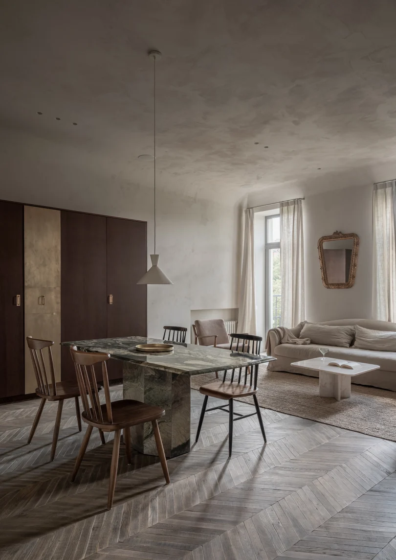 Rina Lovko & Daryna Shpuryk设计的极简主义公寓SEMEREY