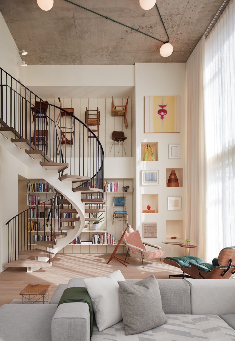 Norman Kelley设计的极简公寓Apartment with Staircase