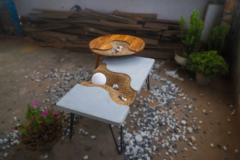 Vakr设计的Lehar和Namiti桌子系列融合了形式与功能