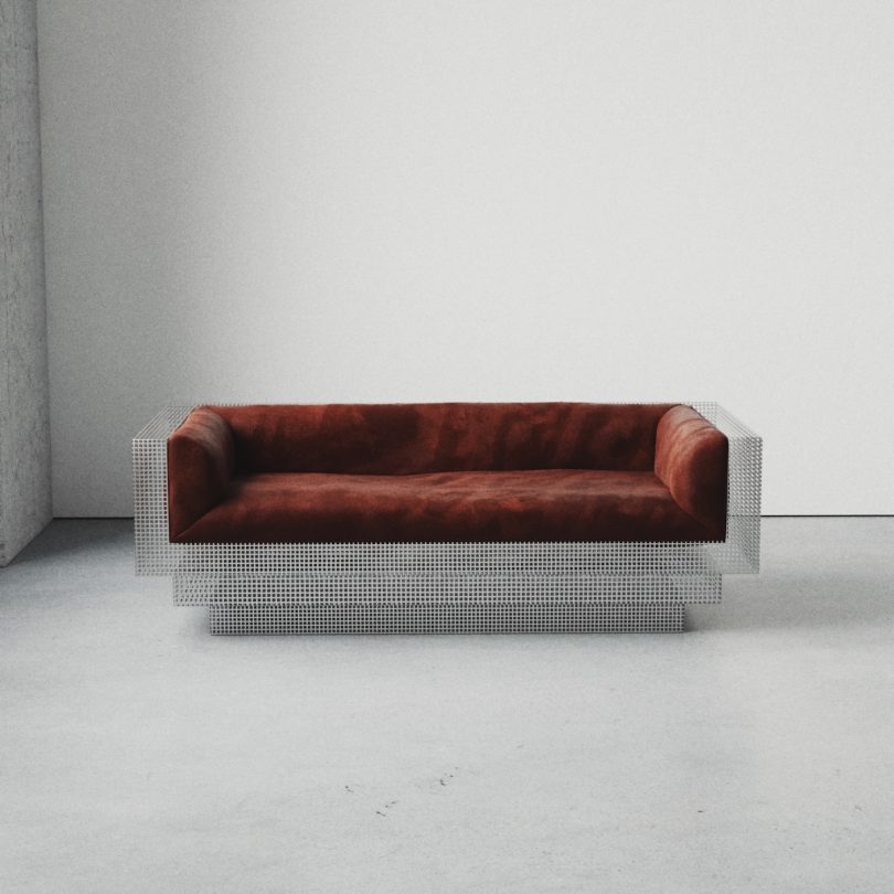 Will Choui设计的极简沙发Per.for.(h)ated Loveseat