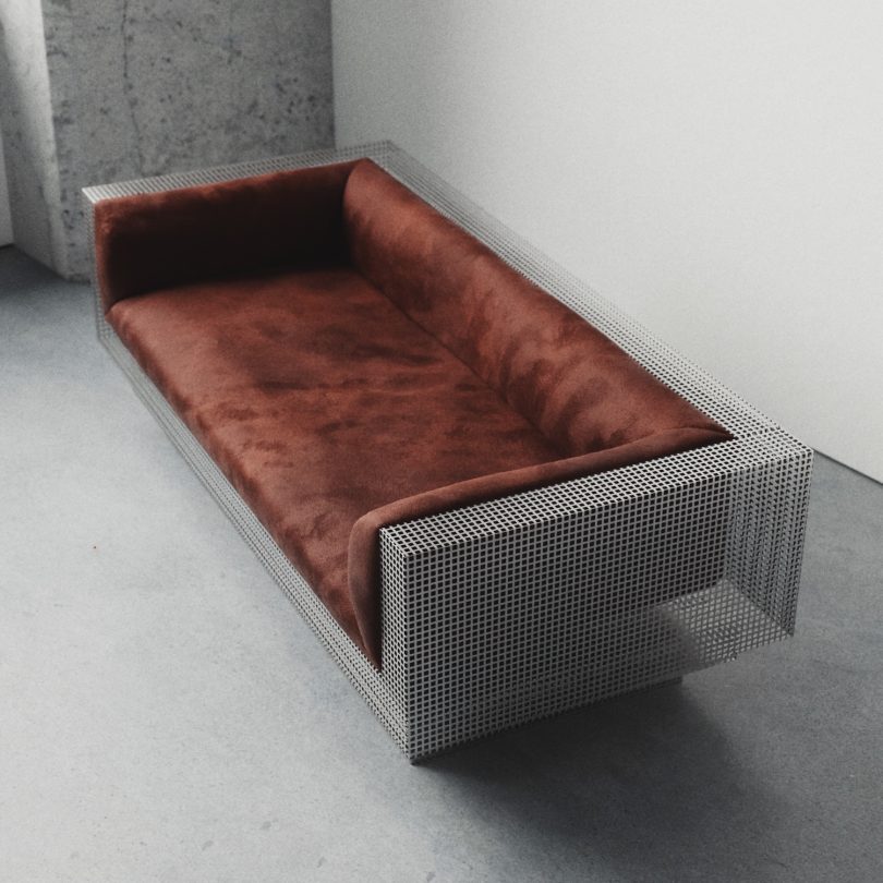 Will Choui设计的极简沙发Per.for.(h)ated Loveseat