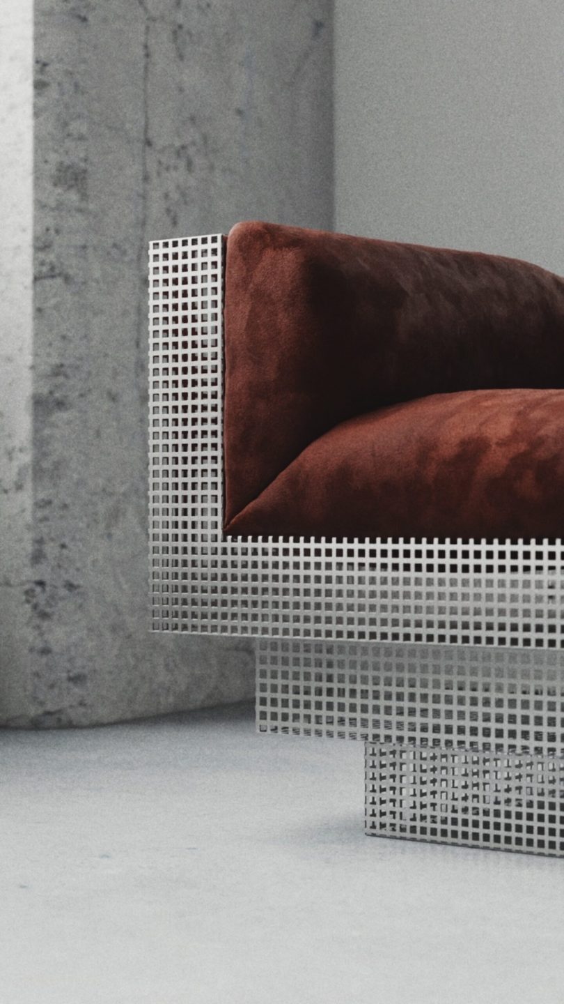 Will Choui设计的极简沙发Per.for.(h)ated Loveseat