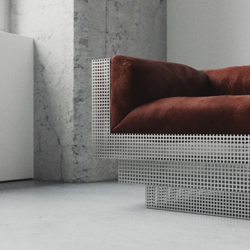 Will Choui设计的极简沙发Per.for.(h)ated Loveseat