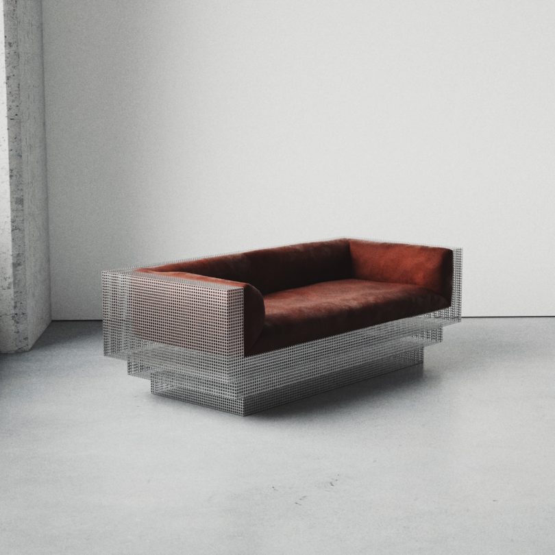 Will Choui设计的极简沙发Per.for.(h)ated Loveseat
