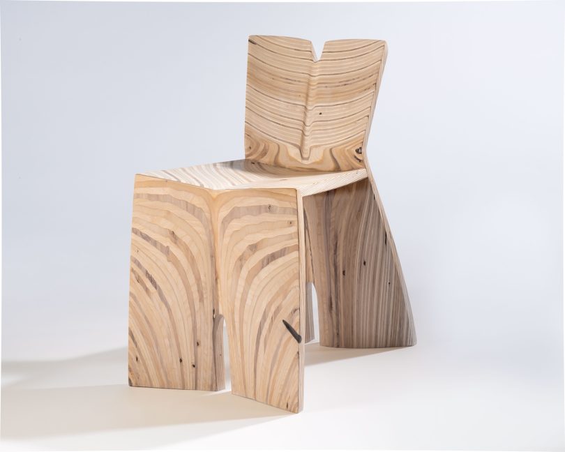 Yuxuan Huang Studio设计的极简椅子Twig Chair