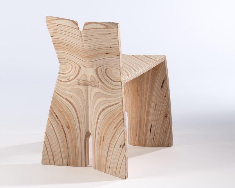 Yuxuan Huang Studio设计的极简椅子Twig Chair