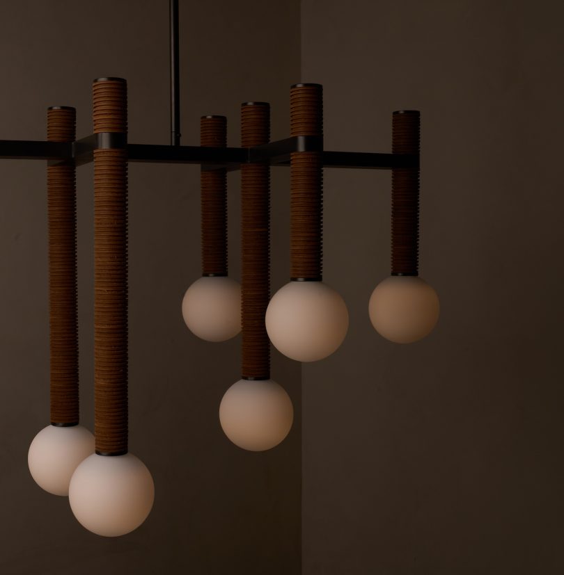 Studio Luddite设计的极简主义灯具Pell Chandelier