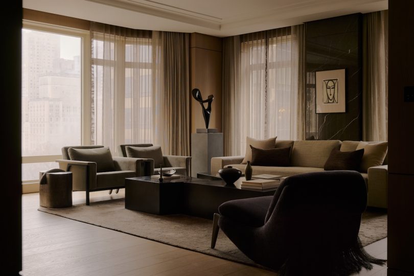 Jessica Gersten Design设计的极简公寓15 Central Park West