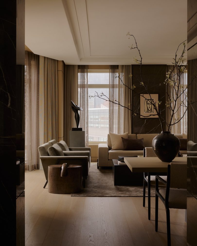 Jessica Gersten Design设计的极简公寓15 Central Park West