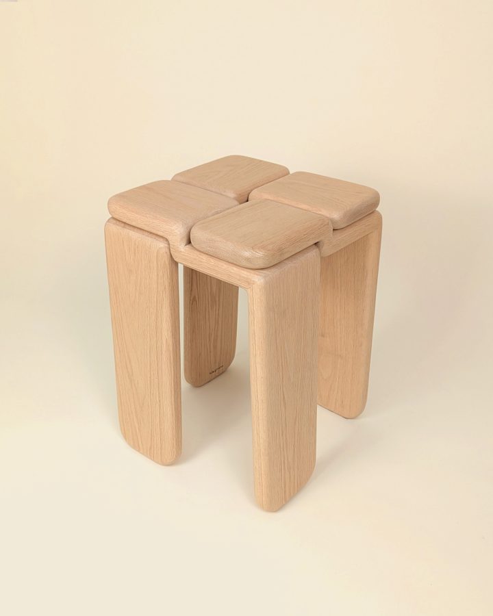 由Luis Gimeno设计的极简主义凳子Knot Stool