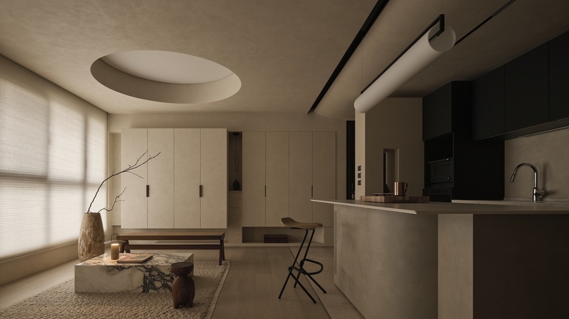 MoreIn Design 设计的极简主义公寓 Home for Mutual Gaze