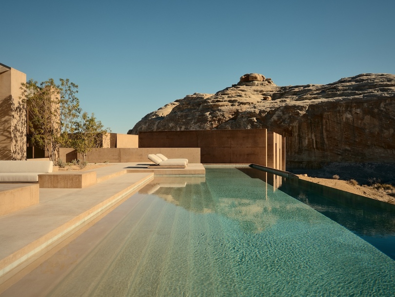 Amangiri 六卧别墅设计|犹他峡谷中的极简奢华室内空间