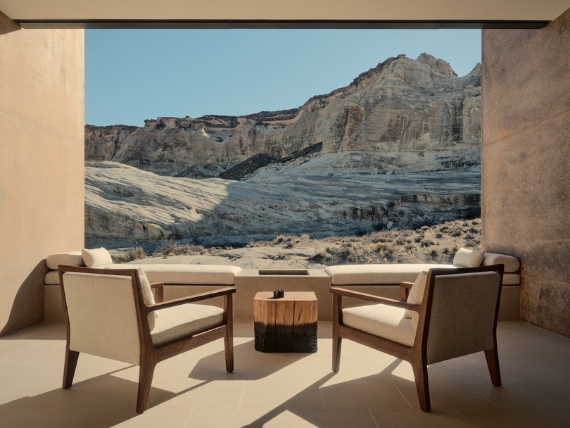 Amangiri 六卧别墅设计|犹他峡谷中的极简奢华室内空间