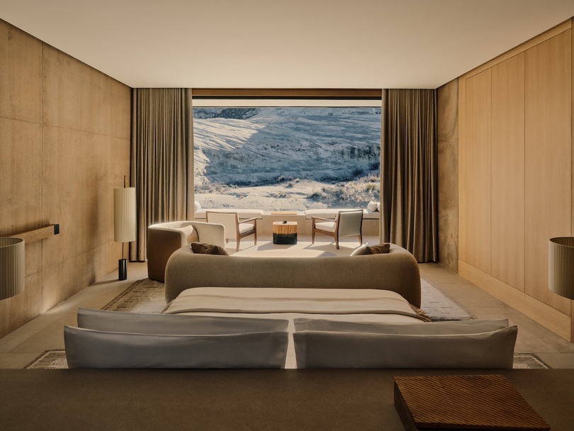 Amangiri 六卧别墅设计|犹他峡谷中的极简奢华室内空间