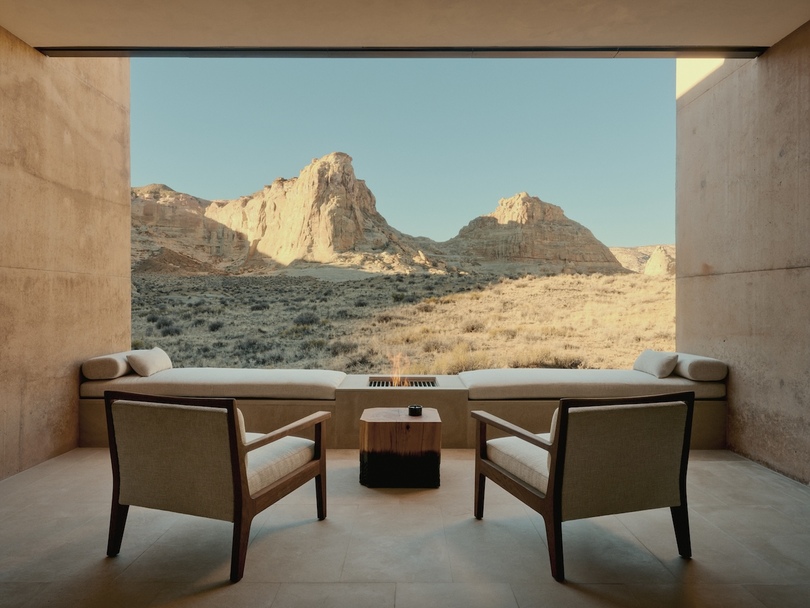 Amangiri 六卧别墅设计|犹他峡谷中的极简奢华室内空间