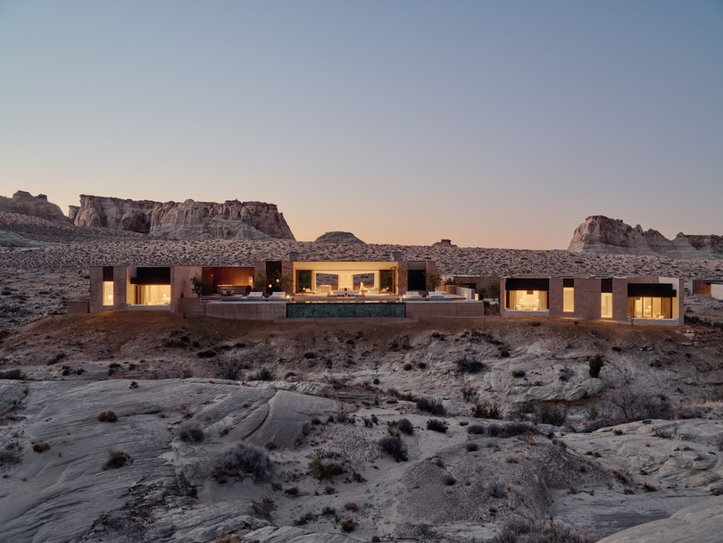 Amangiri 六卧别墅设计|犹他峡谷中的极简奢华室内空间