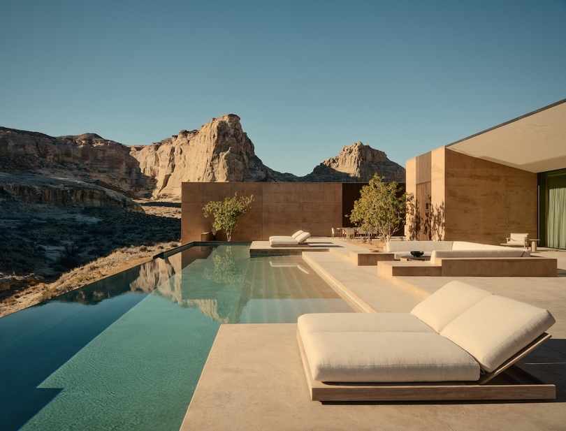 Amangiri 六卧别墅设计|犹他峡谷中的极简奢华室内空间