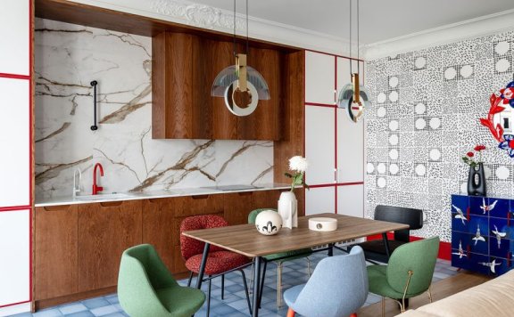 异想天开的设计：一个充满色彩+图案的古怪现代公寓