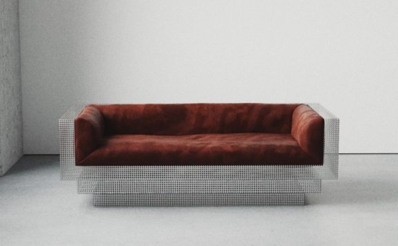 Will Choui设计的极简沙发Per.for.(h)ated Loveseat