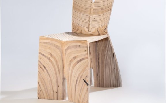 Yuxuan Huang Studio设计的极简椅子Twig Chair