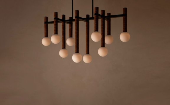 Studio Luddite设计的极简主义灯具Pell Chandelier