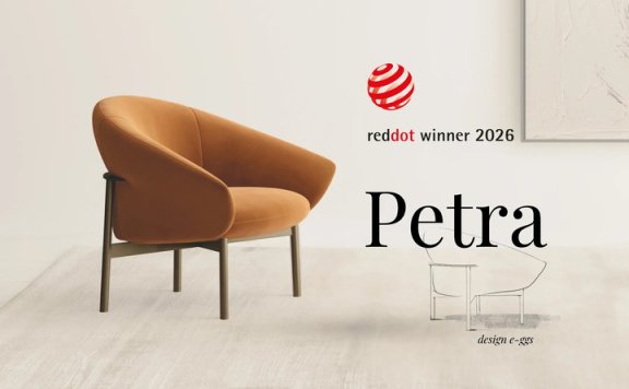 Bontempi 凭借 PETRA 扶手椅荣获 2026 年红点设计奖